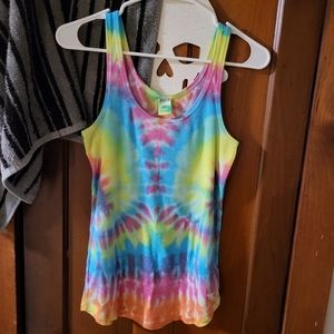 Vs pink tie dye tank top, size medium.